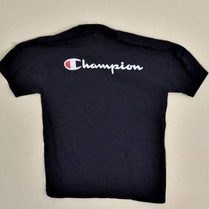 CHAMPION T shirt Men's M Athletic Sportswear Navy Blue Classic Authentic Logo